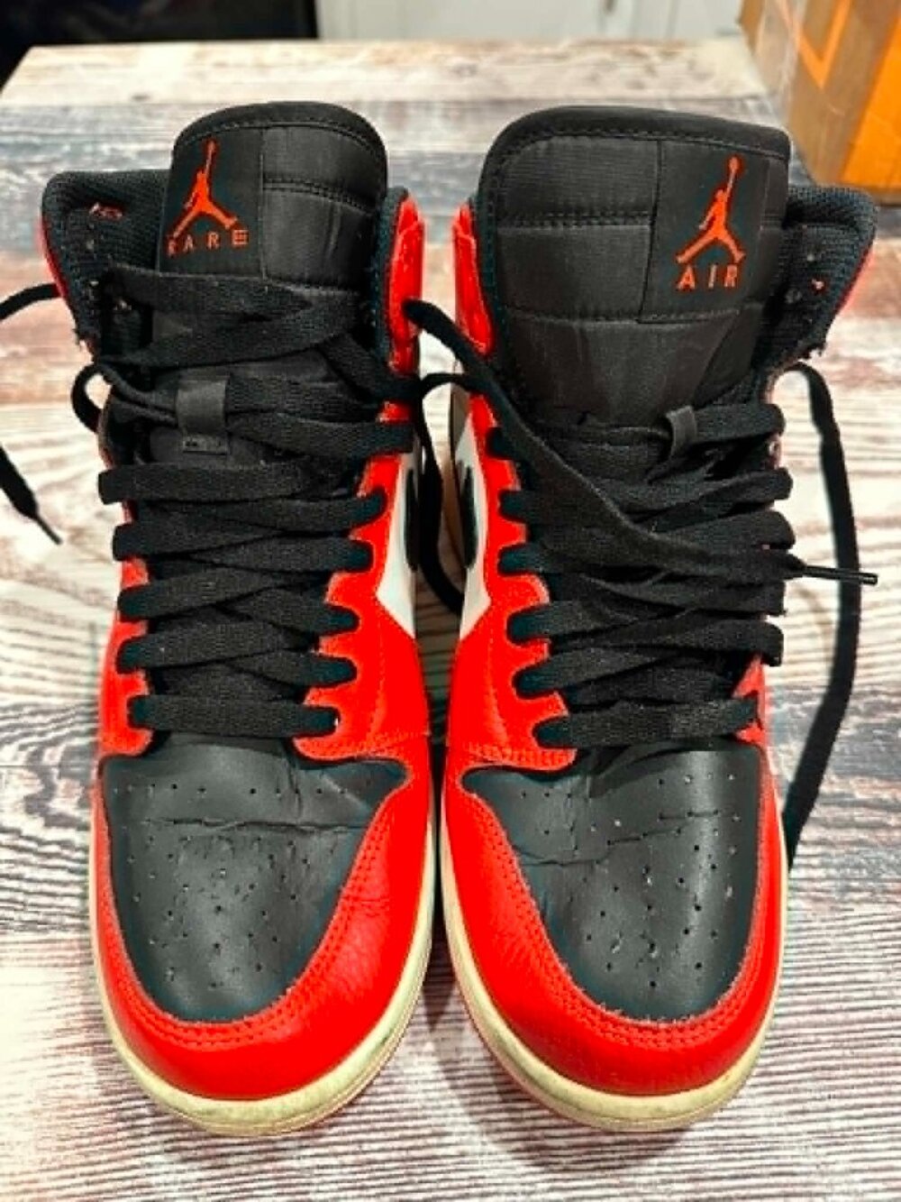 Nike Air Jordan 1 Retro High Rare Air Max Orange Black White YOUTH 6.5